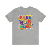 Free MOM Hug Pride Tee Athletic Heather S T-Shirt by Printify | Akron Pride Custom Tees