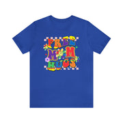 Free MOM Hug Pride Tee True Royal S T-Shirt by Printify | Akron Pride Custom Tees