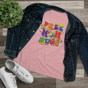 Free MOM Hugs Ladies Tee T-Shirt by Printify | Akron Pride Custom Tees