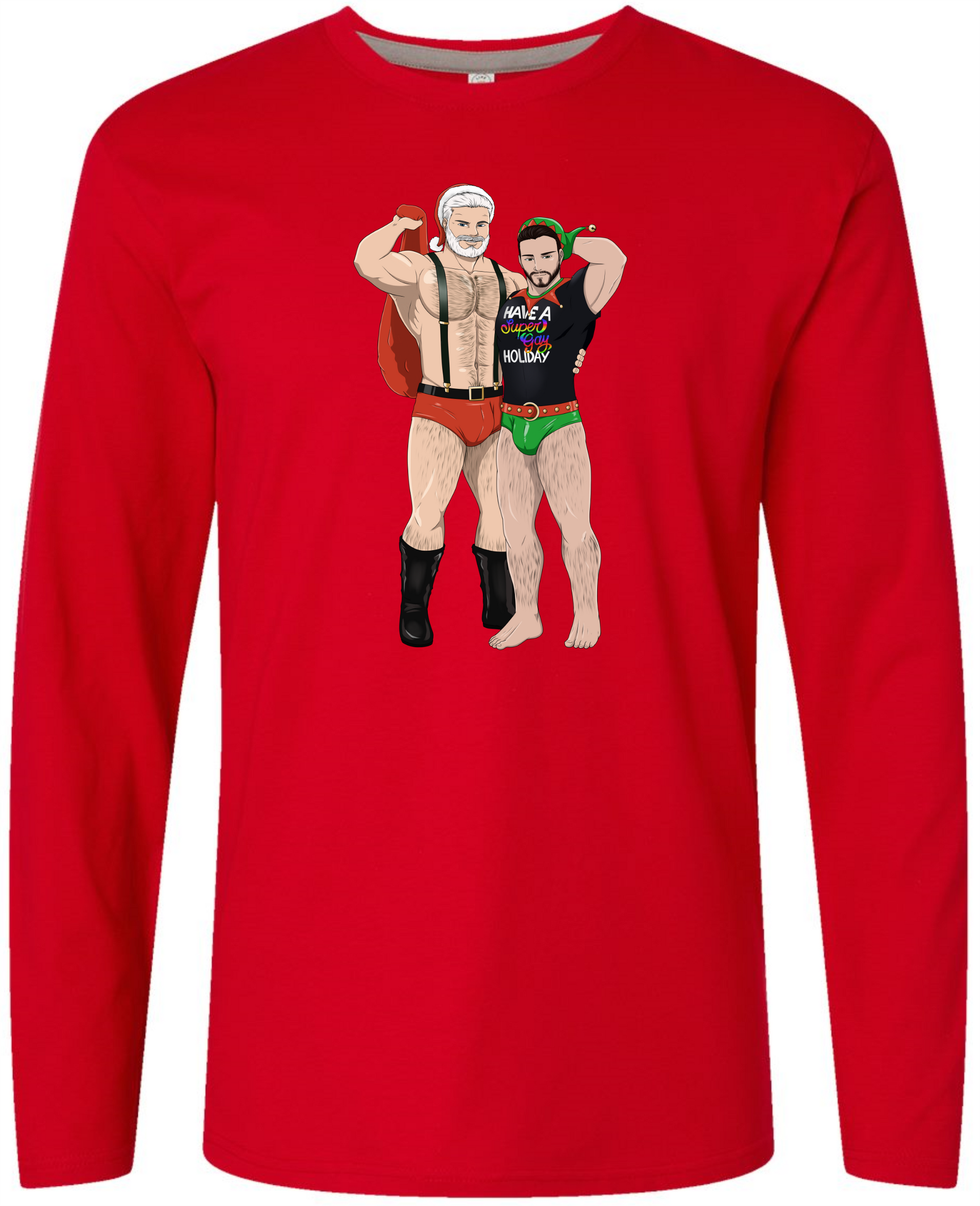 Gay Christmas LS Tee Men Long Sleeve Shirt by Akron Pride Custom Tees | Akron Pride Custom Tees