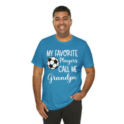 Grandpa Soccer Tee Aqua S T-Shirt by Printify | Akron Pride Custom Tees