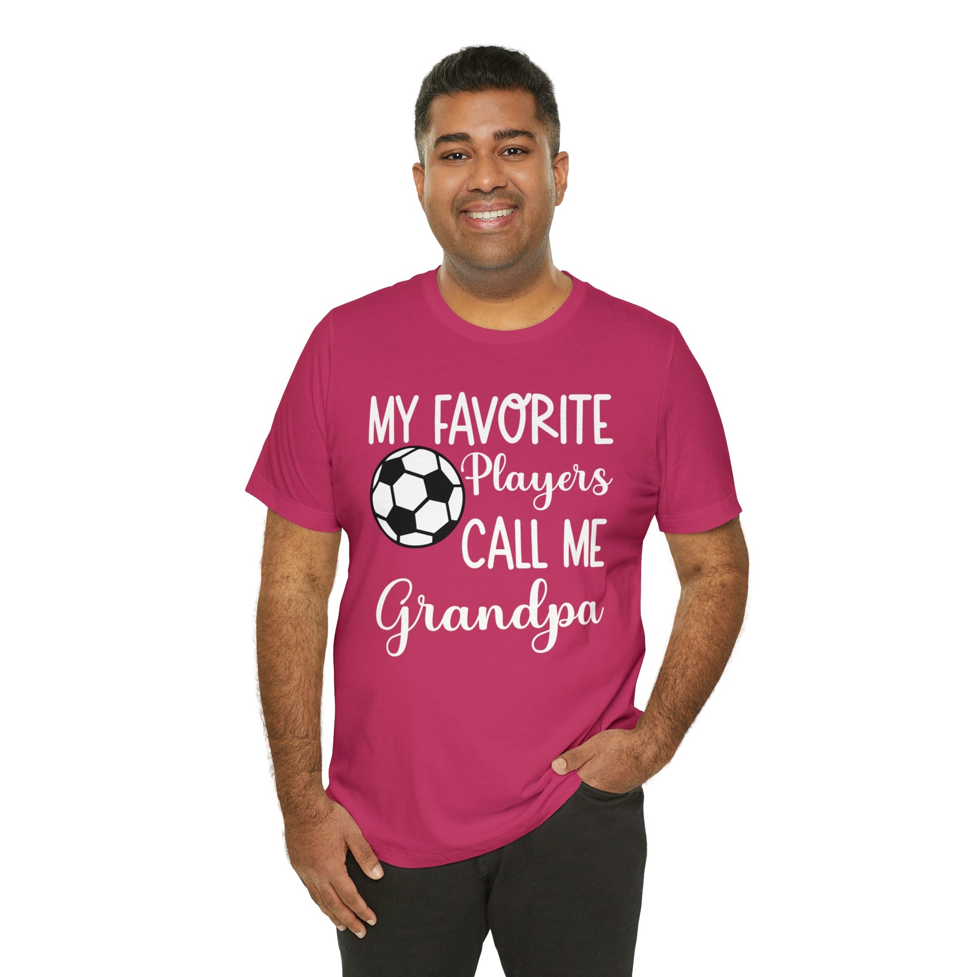 Grandpa Soccer Tee Berry S T-Shirt by Printify | Akron Pride Custom Tees