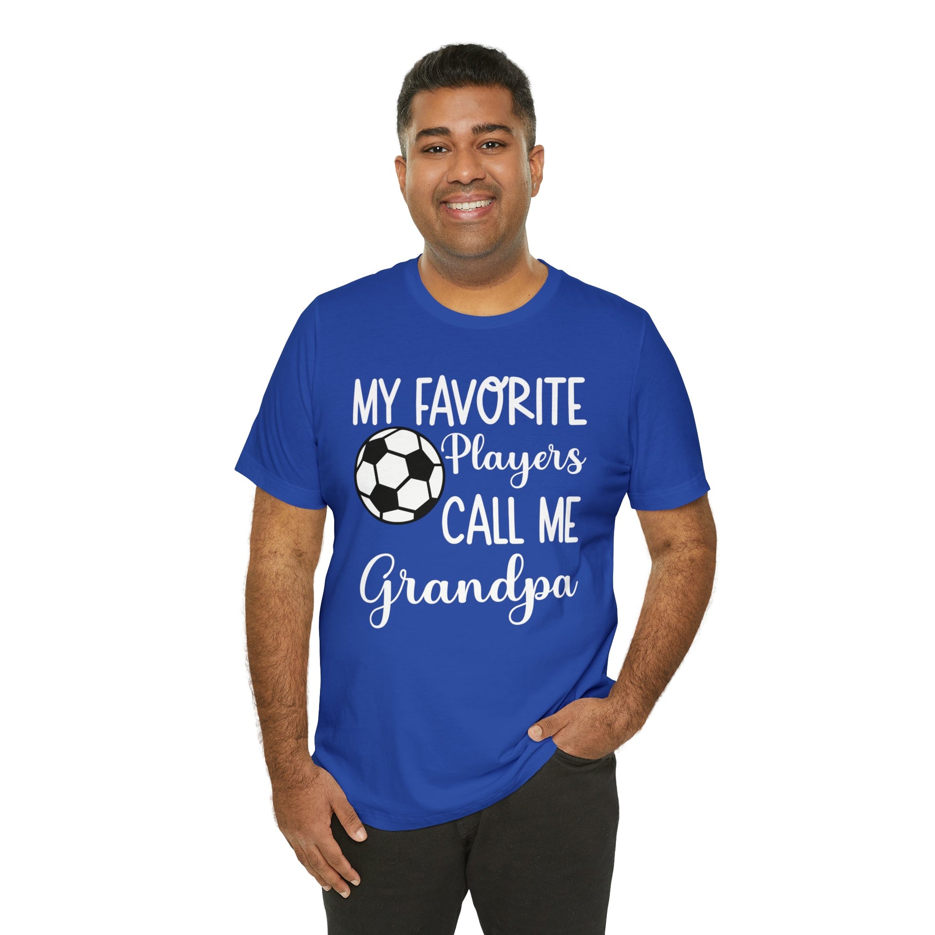 Grandpa Soccer Tee True Royal S T-Shirt by Printify | Akron Pride Custom Tees