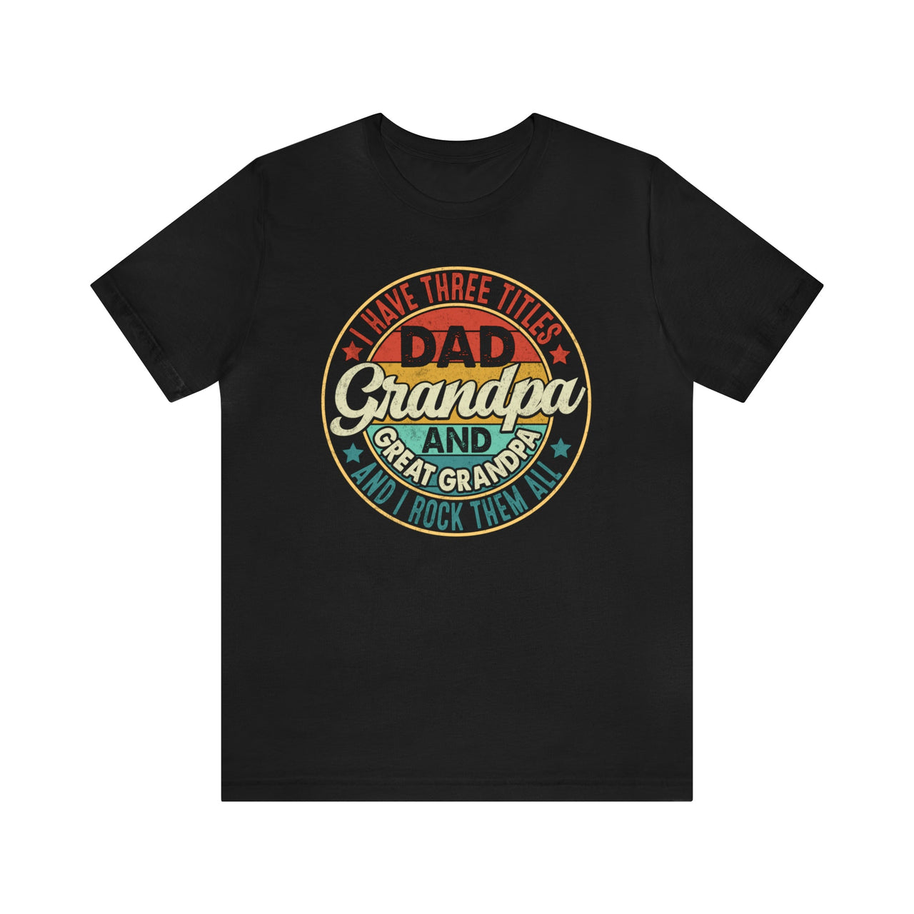 Great Grandpa Tee Black S T-Shirt by Printify | Akron Pride Custom Tees
