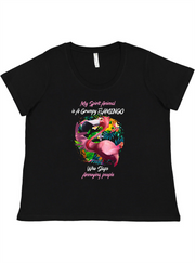 Grumpy Flamingo Ladies Tee Ladies Shirt by Akron Pride Custom Tees | Akron Pride Custom Tees