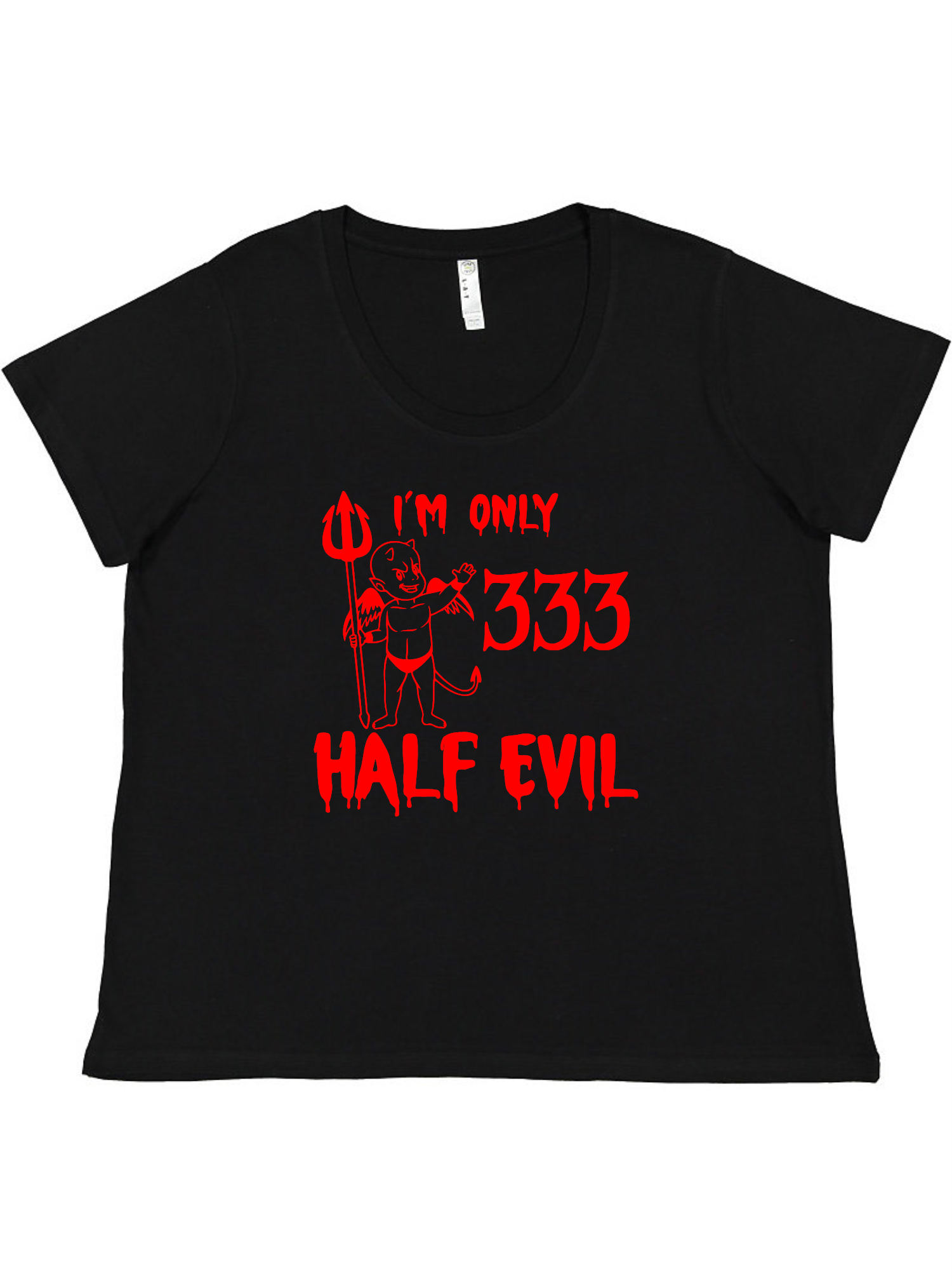 Half Evil Ladies Tee Ladies Shirt by Akron Pride Custom Tees | Akron Pride Custom Tees
