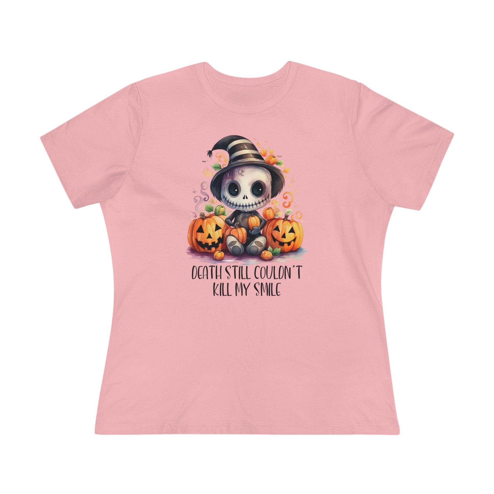 Halloween Ladies Tee Pink S T-Shirt by Printify | Akron Pride Custom Tees