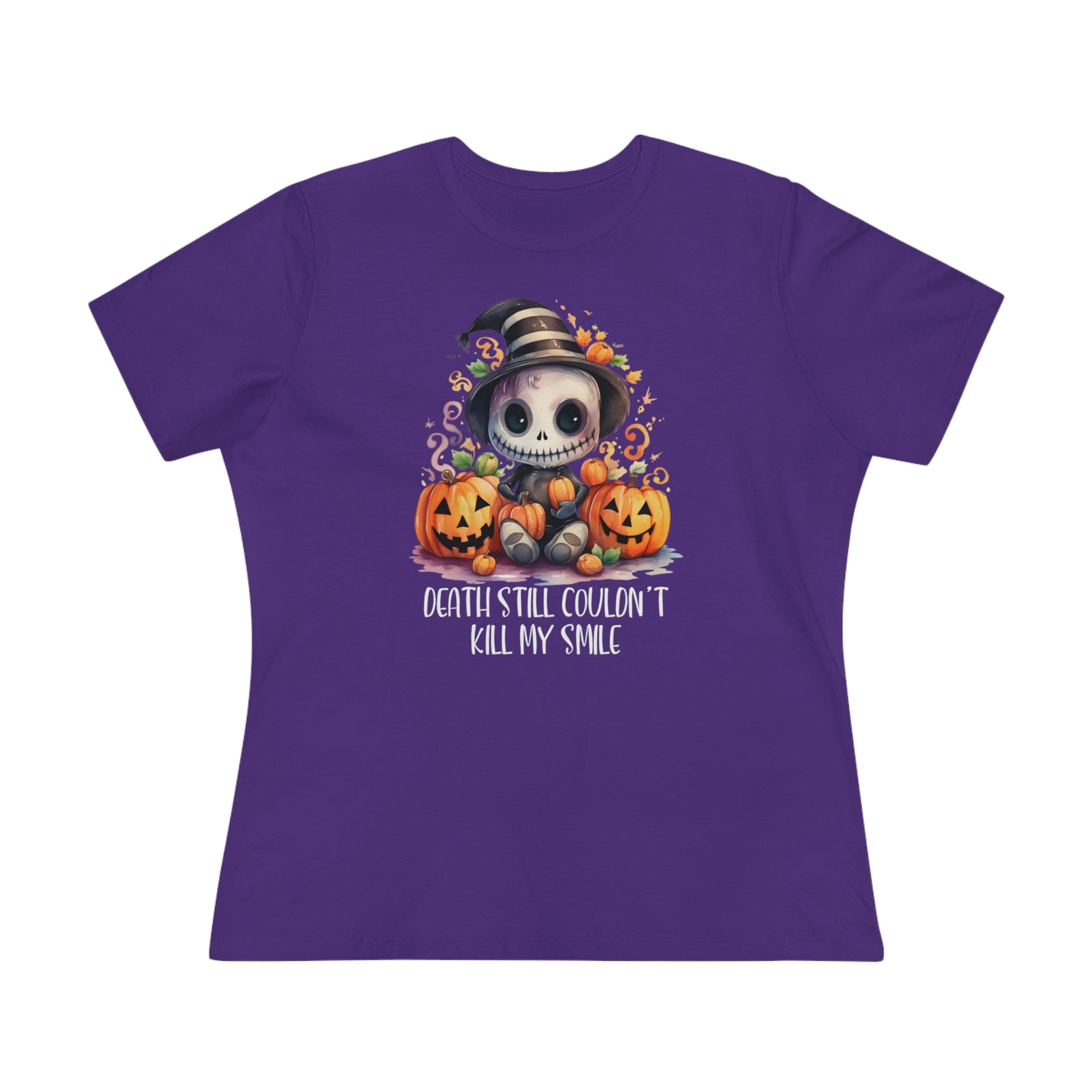 Halloween Ladies Tee Team Purple S T-Shirt by Printify | Akron Pride Custom Tees
