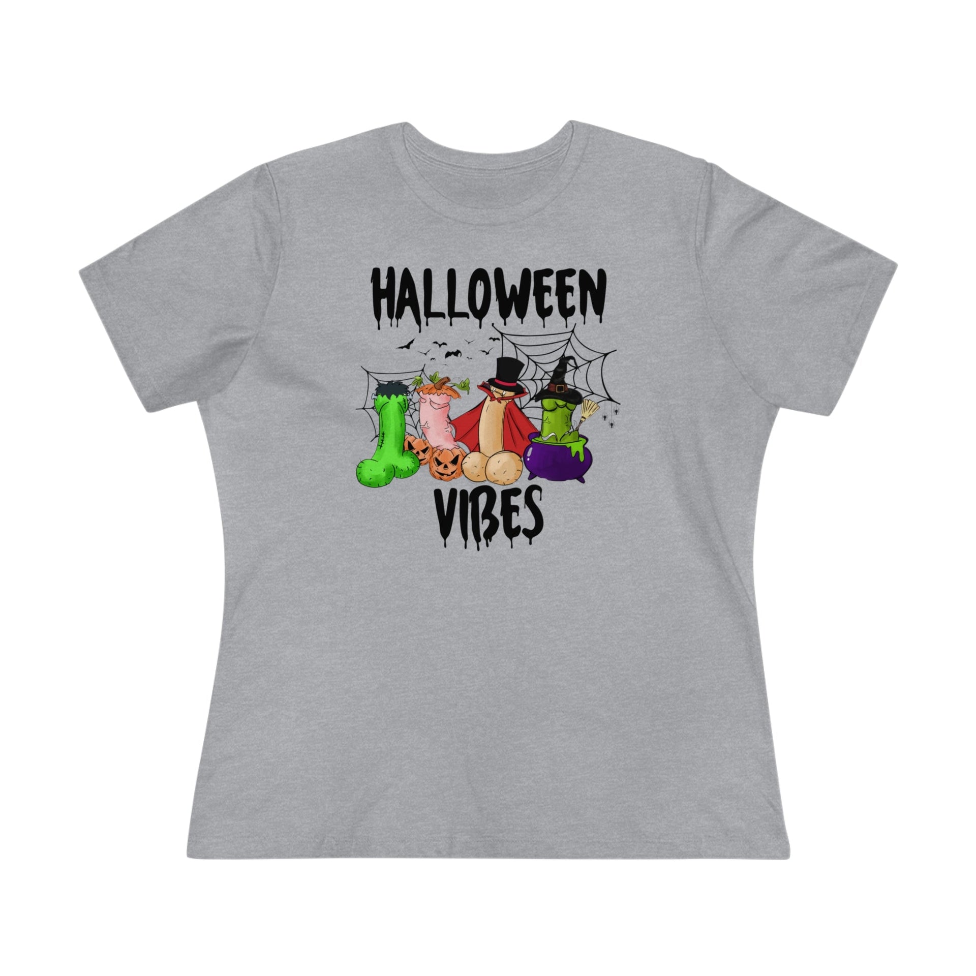 Halloween Vibes Ladies Tee Athletic Heather S T-Shirt by Printify | Akron Pride Custom Tees