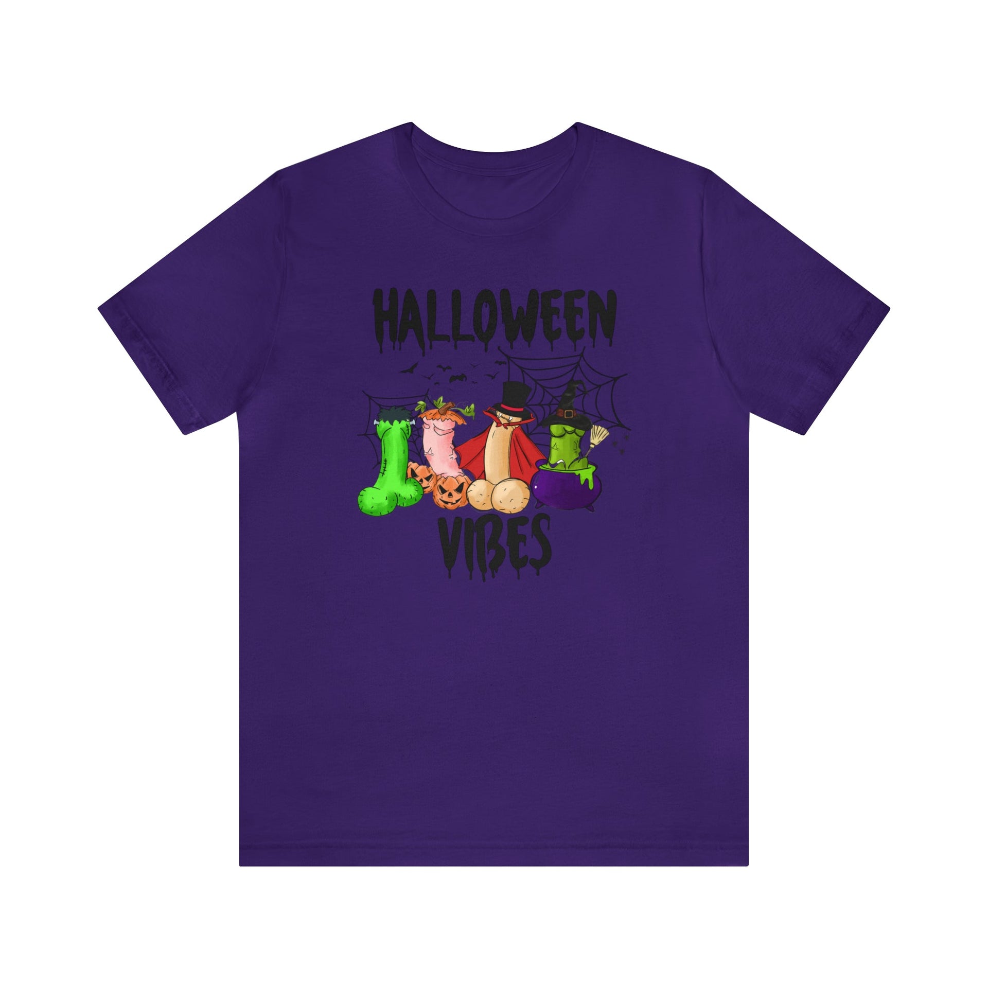 Halloween Vibes Tee Team Purple S T-Shirt by Printify | Akron Pride Custom Tees