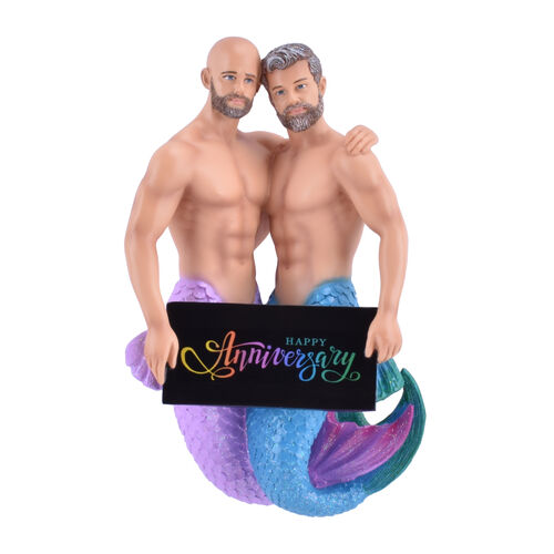 Happy Anniversary Merman Ornament-Preorder Ornament by Akron Pride Custom Tees | Akron Pride Custom Tees