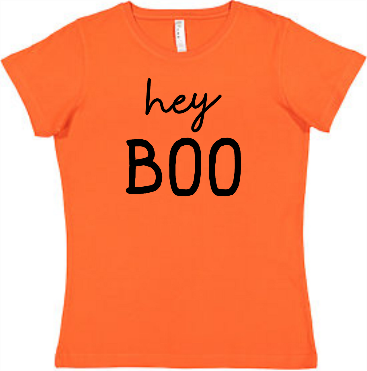 Hey Boo Ladies Tee Ladies Shirt by Akron Pride Custom Tees | Akron Pride Custom Tees