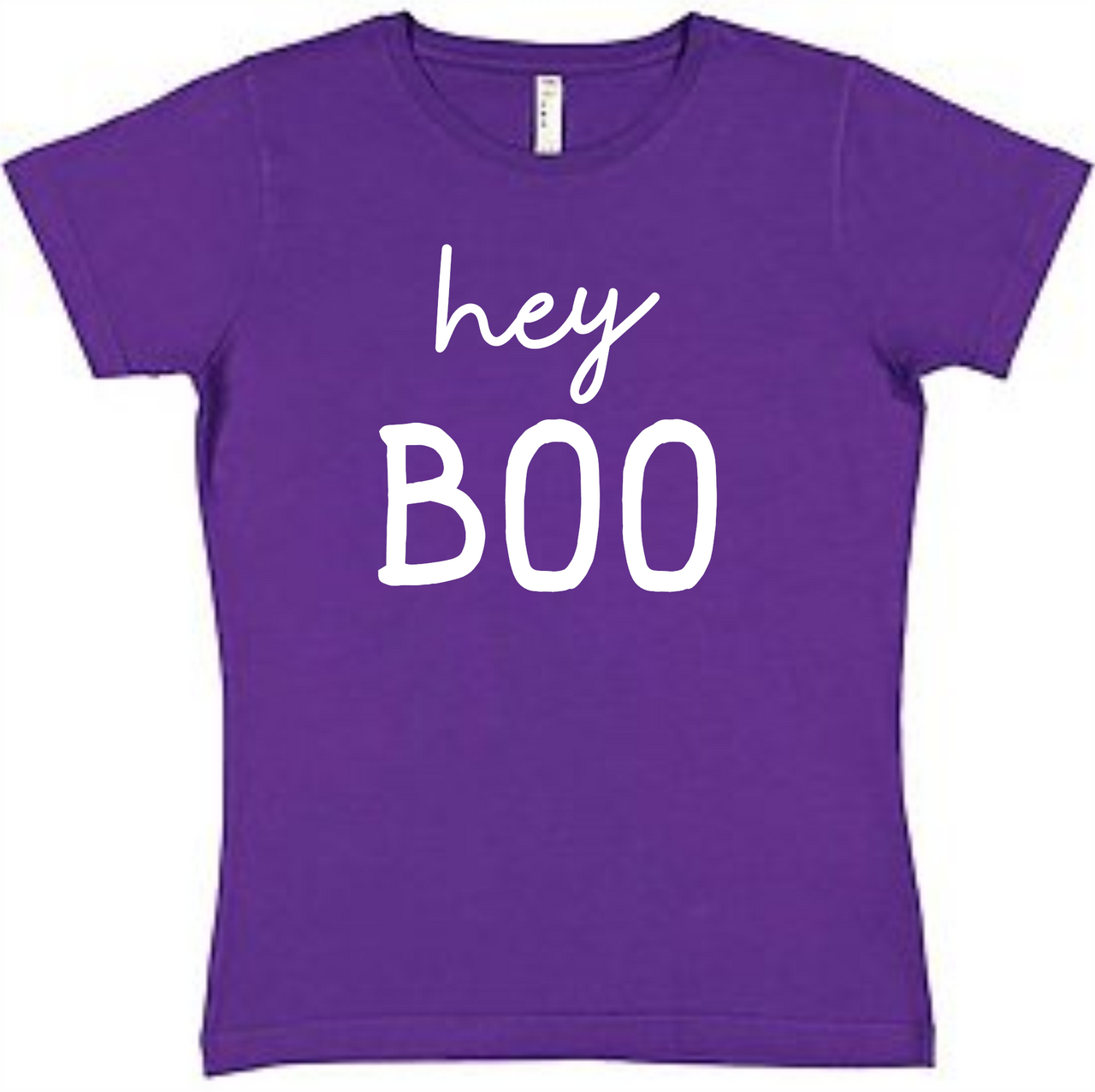 Hey Boo Ladies Tee Ladies Shirt by Akron Pride Custom Tees | Akron Pride Custom Tees