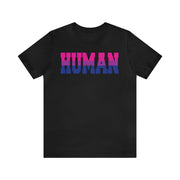Human Bi Pride Tee Black S T-Shirt by Printify | Akron Pride Custom Tees