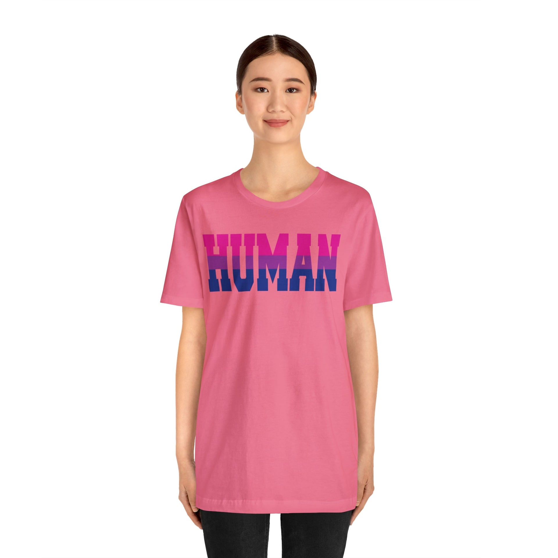 Human Bi Pride Tee T-Shirt by Printify | Akron Pride Custom Tees