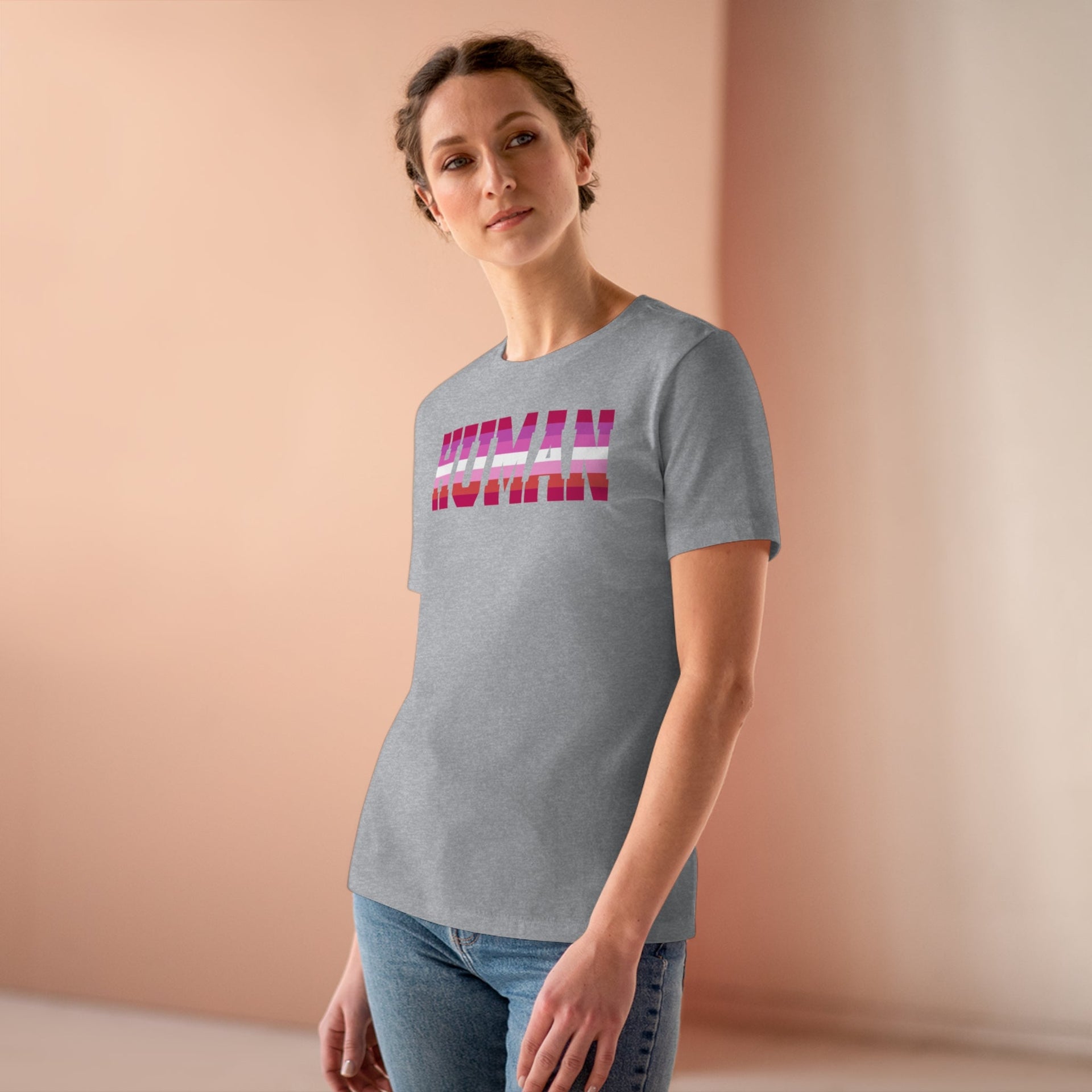Human Lesbian Ladies Tee T-Shirt by Printify | Akron Pride Custom Tees
