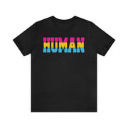 Human Pan Pride Tee Black S T-Shirt by Printify | Akron Pride Custom Tees
