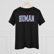 Human Trans Ladies Tee Black T-Shirt by Printify | Akron Pride Custom Tees