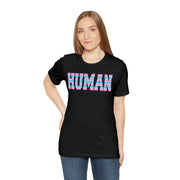 Human Trans Pride Tee Black T-Shirt by Printify | Akron Pride Custom Tees