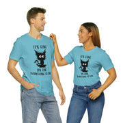 It's Fine Tee Turquoise S T-Shirt by Printify | Akron Pride Custom Tees