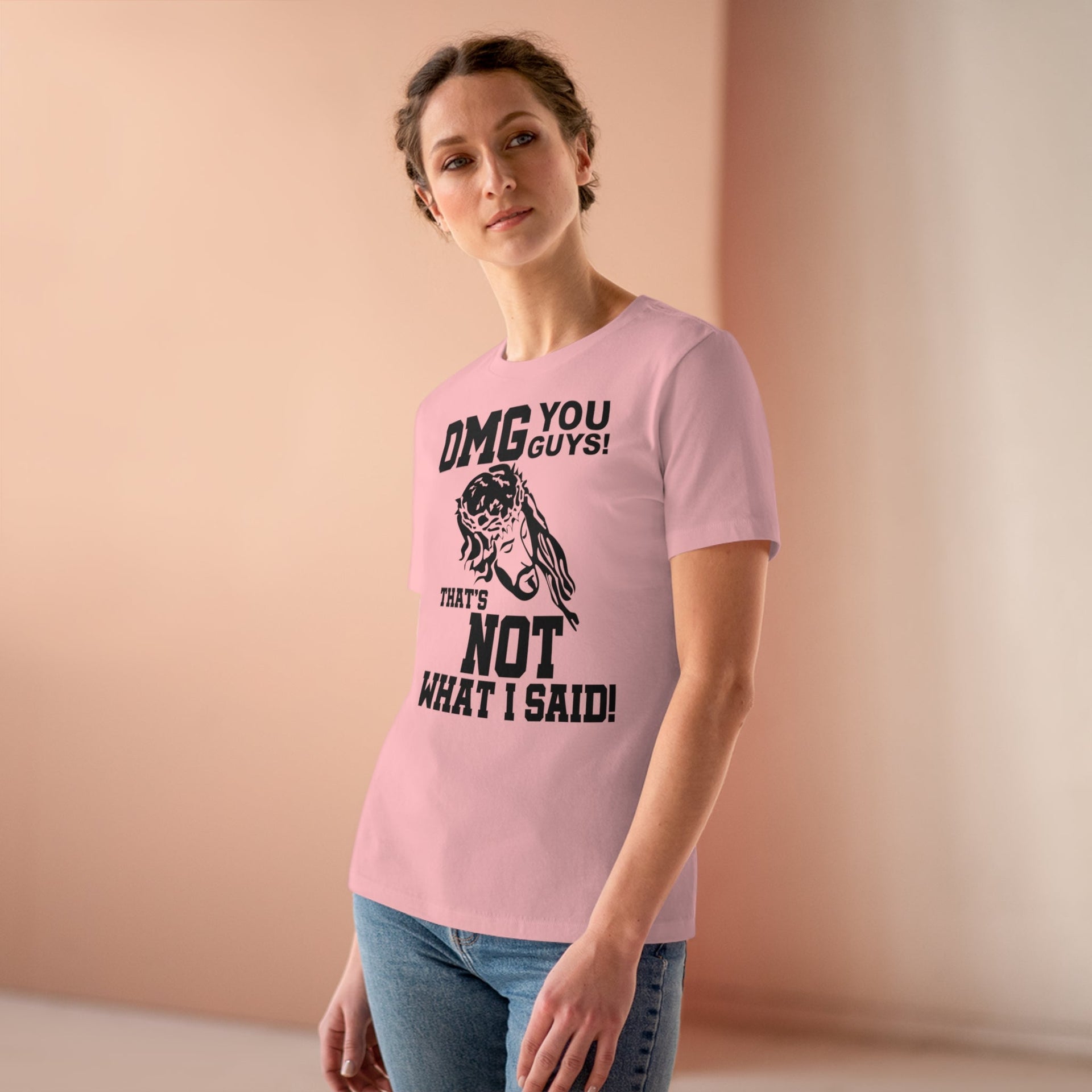 Jesus OMG Ladies Tee T-Shirt by Printify | Akron Pride Custom Tees