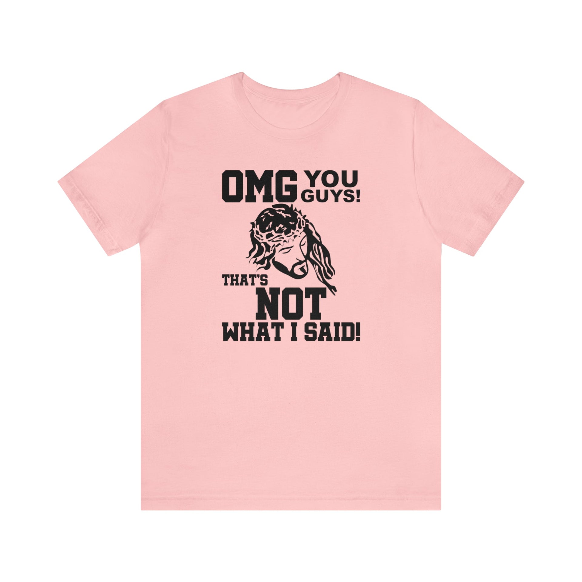 Jesus OMG Tee Pink S T-Shirt by Printify | Akron Pride Custom Tees