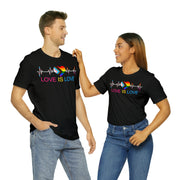 Love Is Love Tee Black S T-Shirt by Printify | Akron Pride Custom Tees