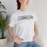 Love Pride Tee Ash S T-Shirt by Printify | Akron Pride Custom Tees