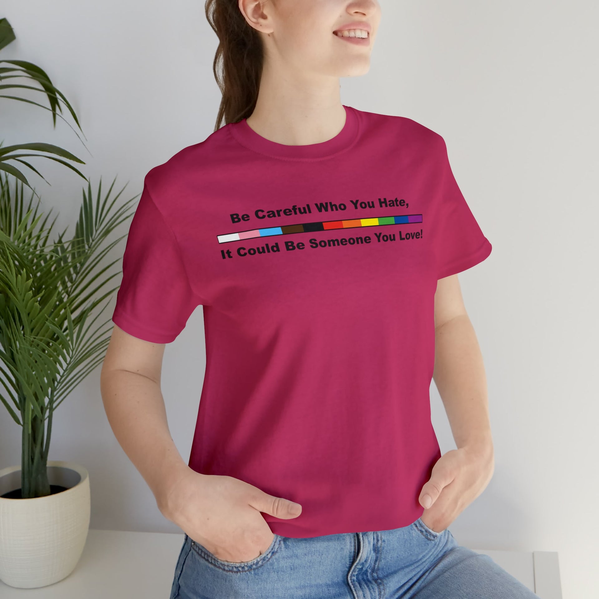 Love Pride Tee Berry S T-Shirt by Printify | Akron Pride Custom Tees
