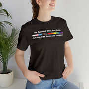 Love Pride Tee Brown S T-Shirt by Printify | Akron Pride Custom Tees