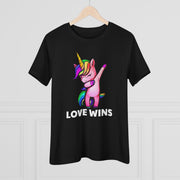 Love Wins Ladies Tee T-Shirt by Printify | Akron Pride Custom Tees