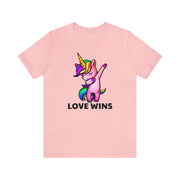 Love Wins Tee Pink S T-Shirt by Printify | Akron Pride Custom Tees