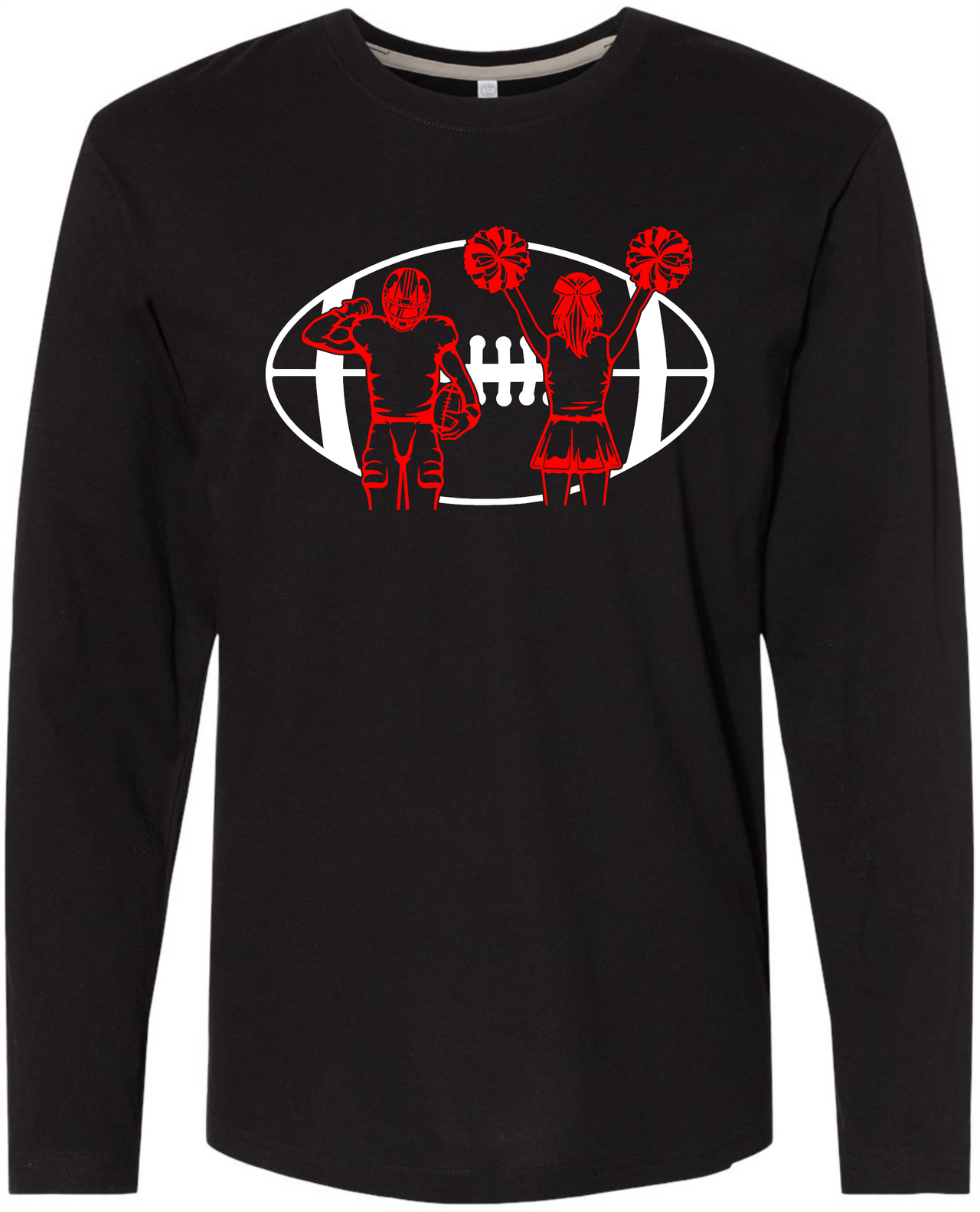 Spartan 1 Football Player 1 Cheerleader LS Tee