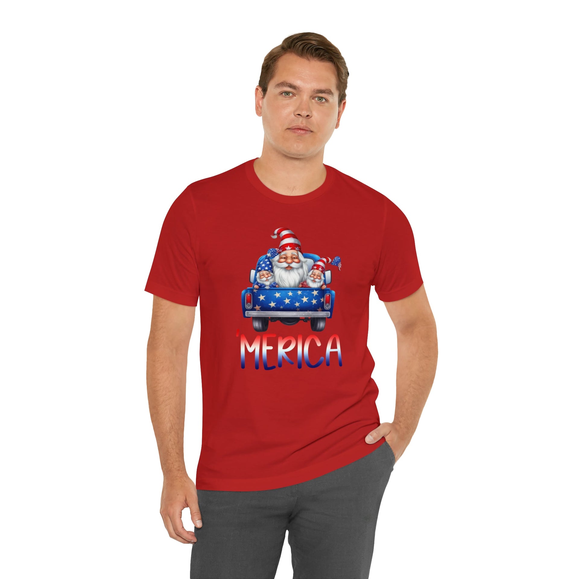 Merica Tee Red S T-Shirt by Printify | Akron Pride Custom Tees