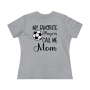 MOM Soccer Ladies Tee Athletic Heather S T-Shirt by Printify | Akron Pride Custom Tees