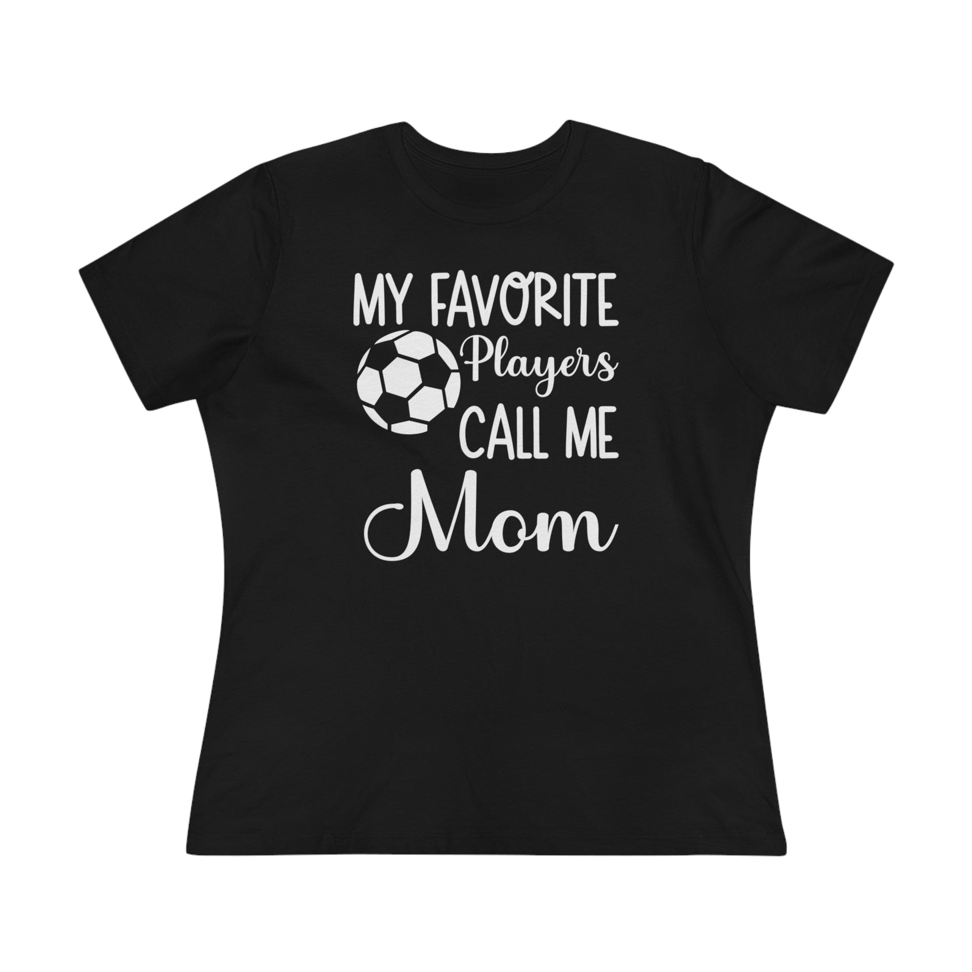 MOM Soccer Ladies Tee Black S T-Shirt by Printify | Akron Pride Custom Tees