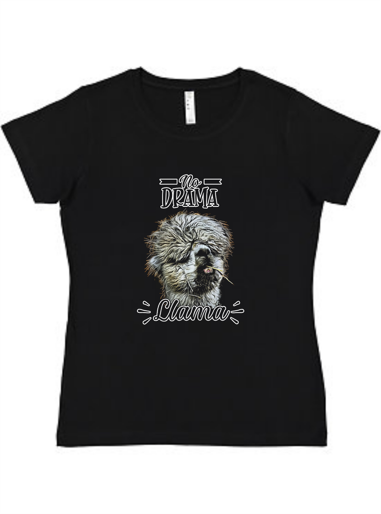 No Drama Llama Ladies Tee Ladies Shirt by Akron Pride Custom Tees | Akron Pride Custom Tees