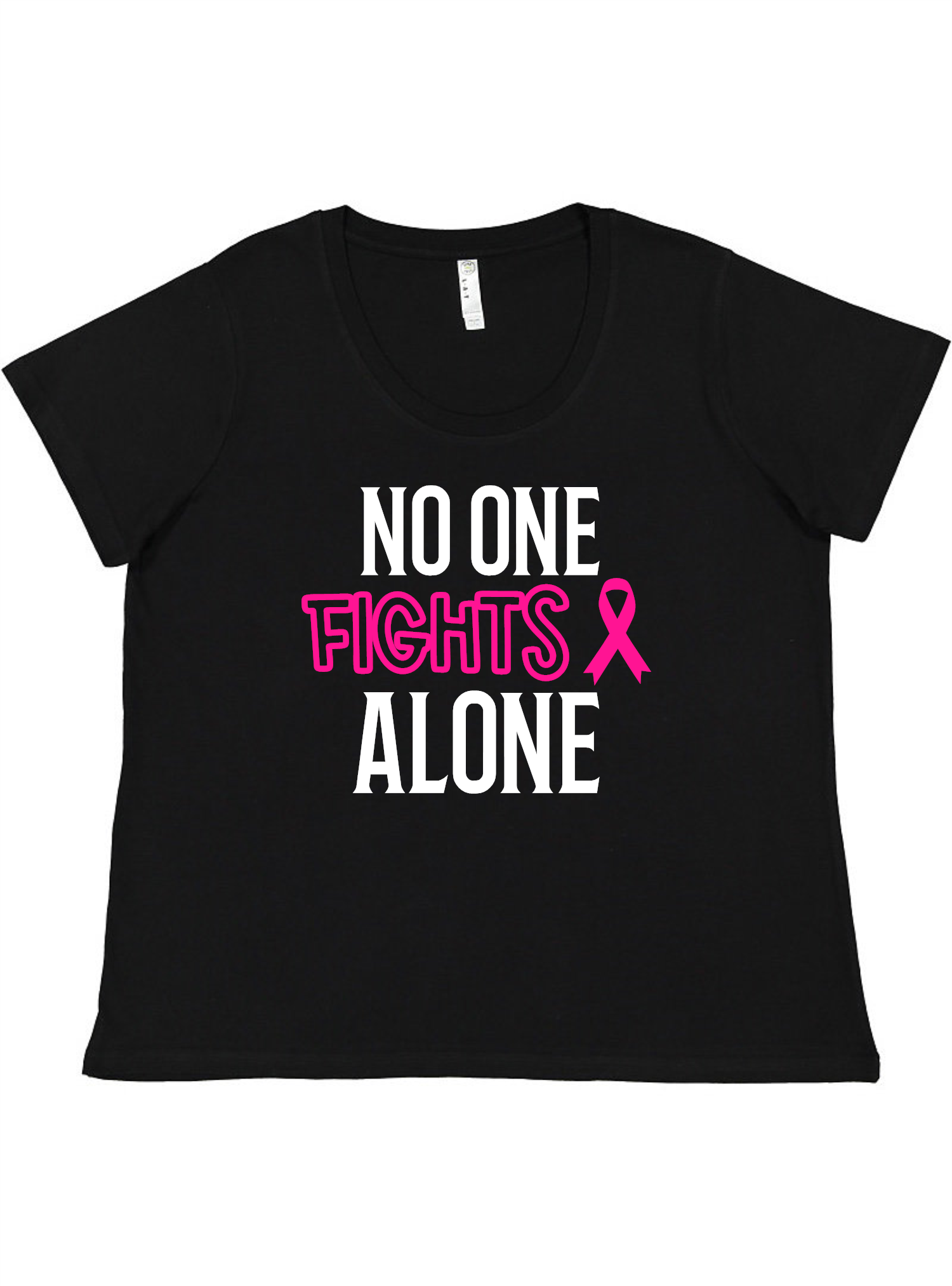 No one fights alone Ladies Tee Ladies Shirt by Akron Pride Custom Tees | Akron Pride Custom Tees