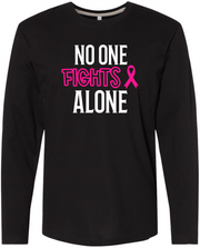 No one fights alone LS Tee Men Long Sleeve Shirt by Akron Pride Custom Tees | Akron Pride Custom Tees