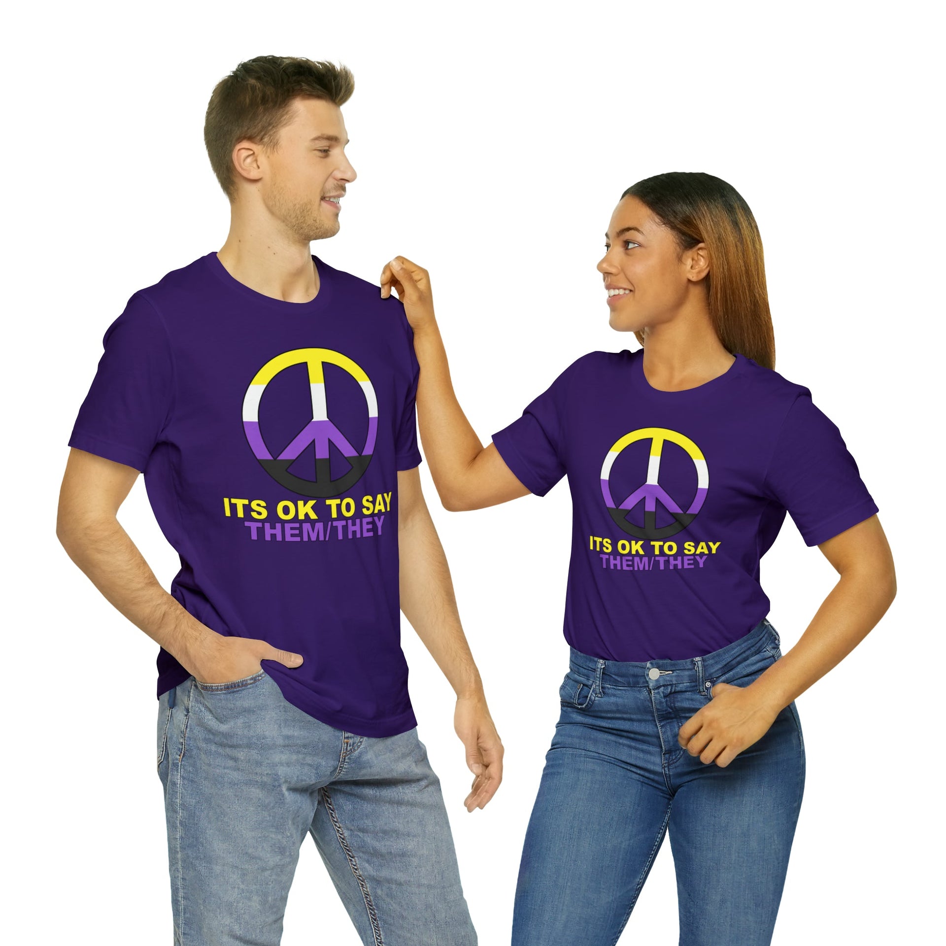 Nonbinary Tee Team Purple S T-Shirt by Printify | Akron Pride Custom Tees