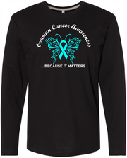 Ovarian Cancer LS Tee Men Long Sleeve Shirt by Akron Pride Custom Tees | Akron Pride Custom Tees