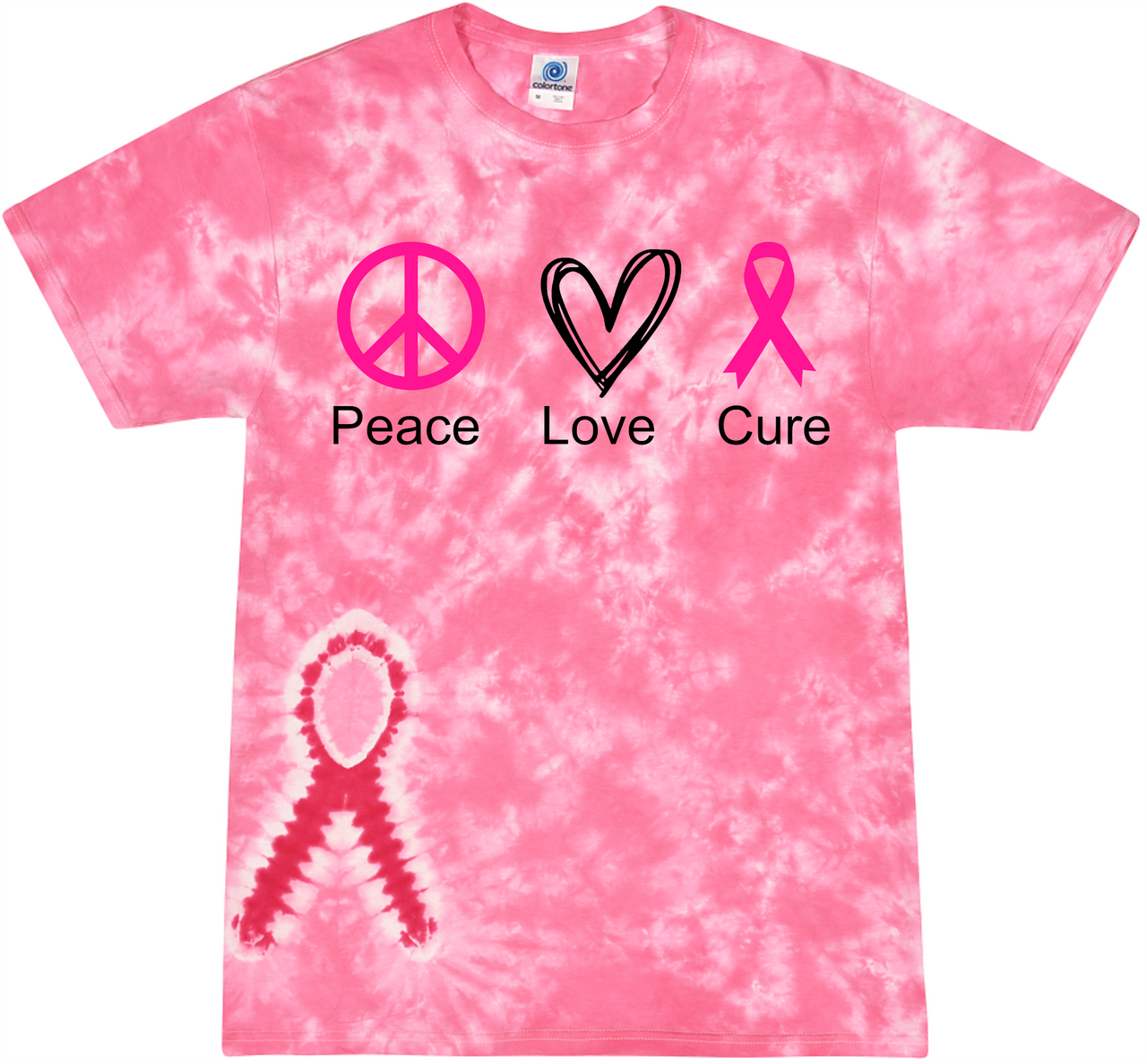 Peace Love Cure Tie-dyed Tee