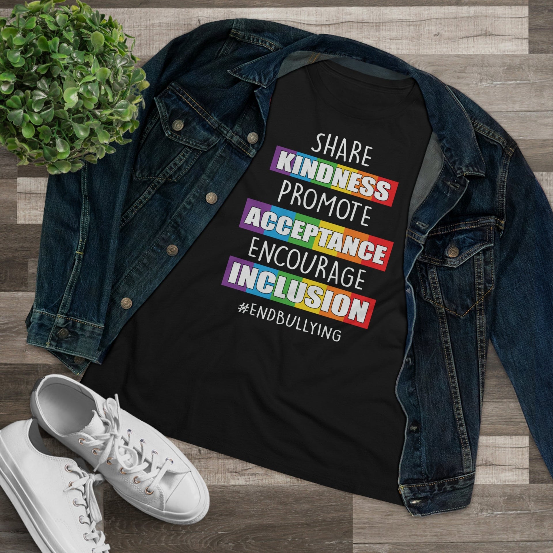 Pride Ladies Tee Black T-Shirt by Printify | Akron Pride Custom Tees