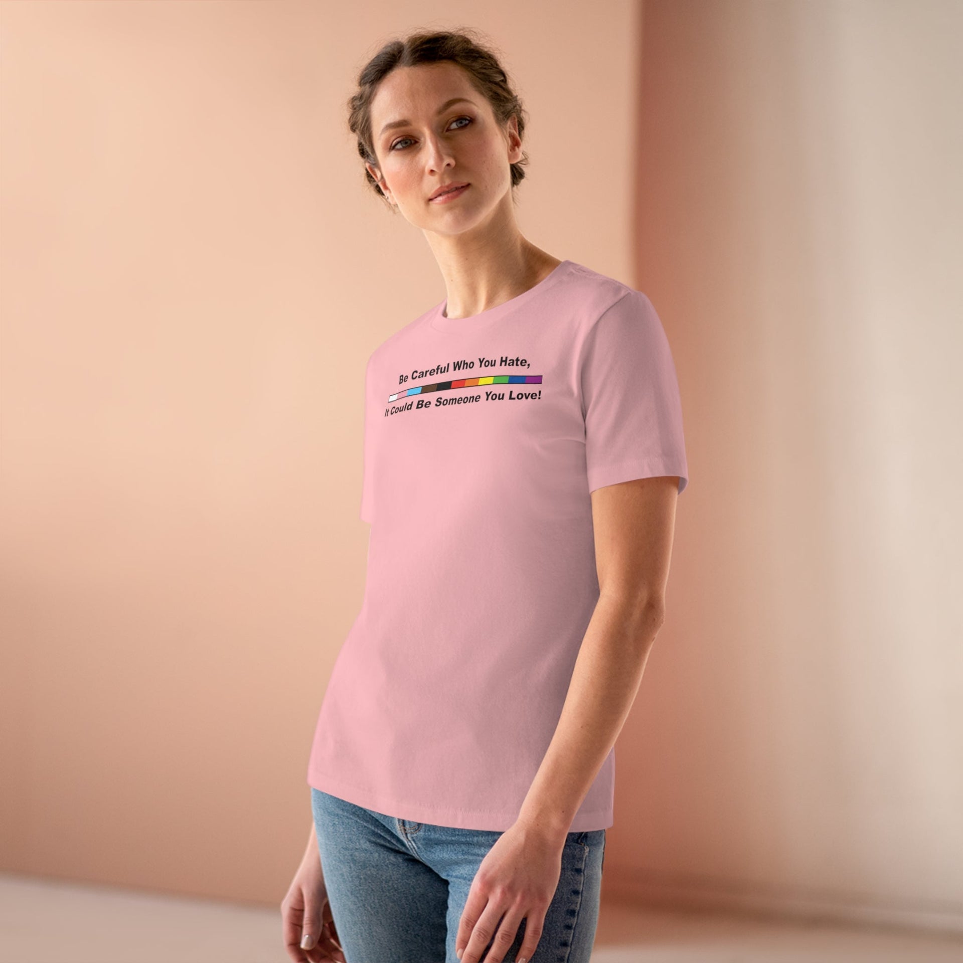 Pride Ladies Tee Pink S T-Shirt by Printify | Akron Pride Custom Tees