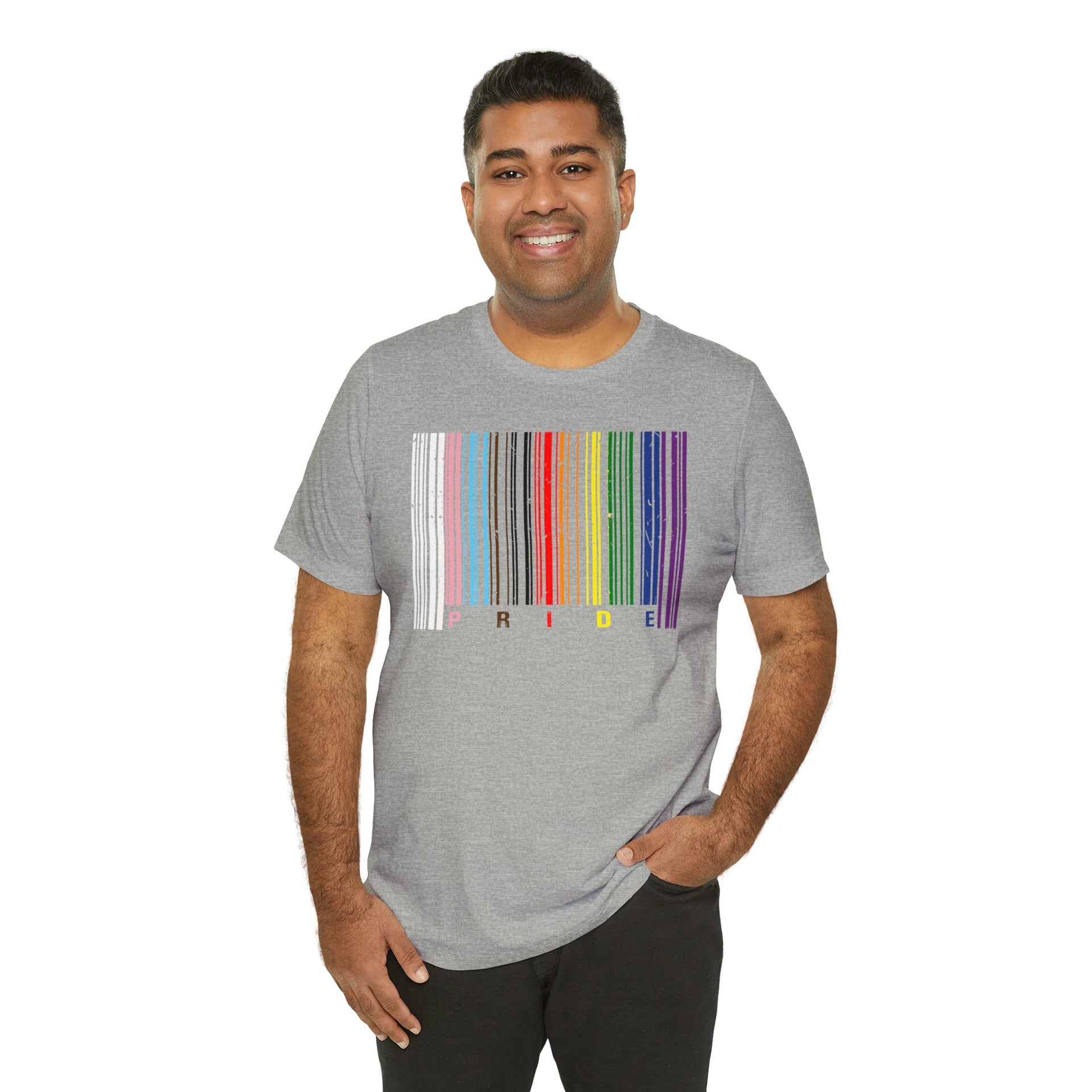 Pride Tee Athletic Heather T-Shirt by Printify | Akron Pride Custom Tees
