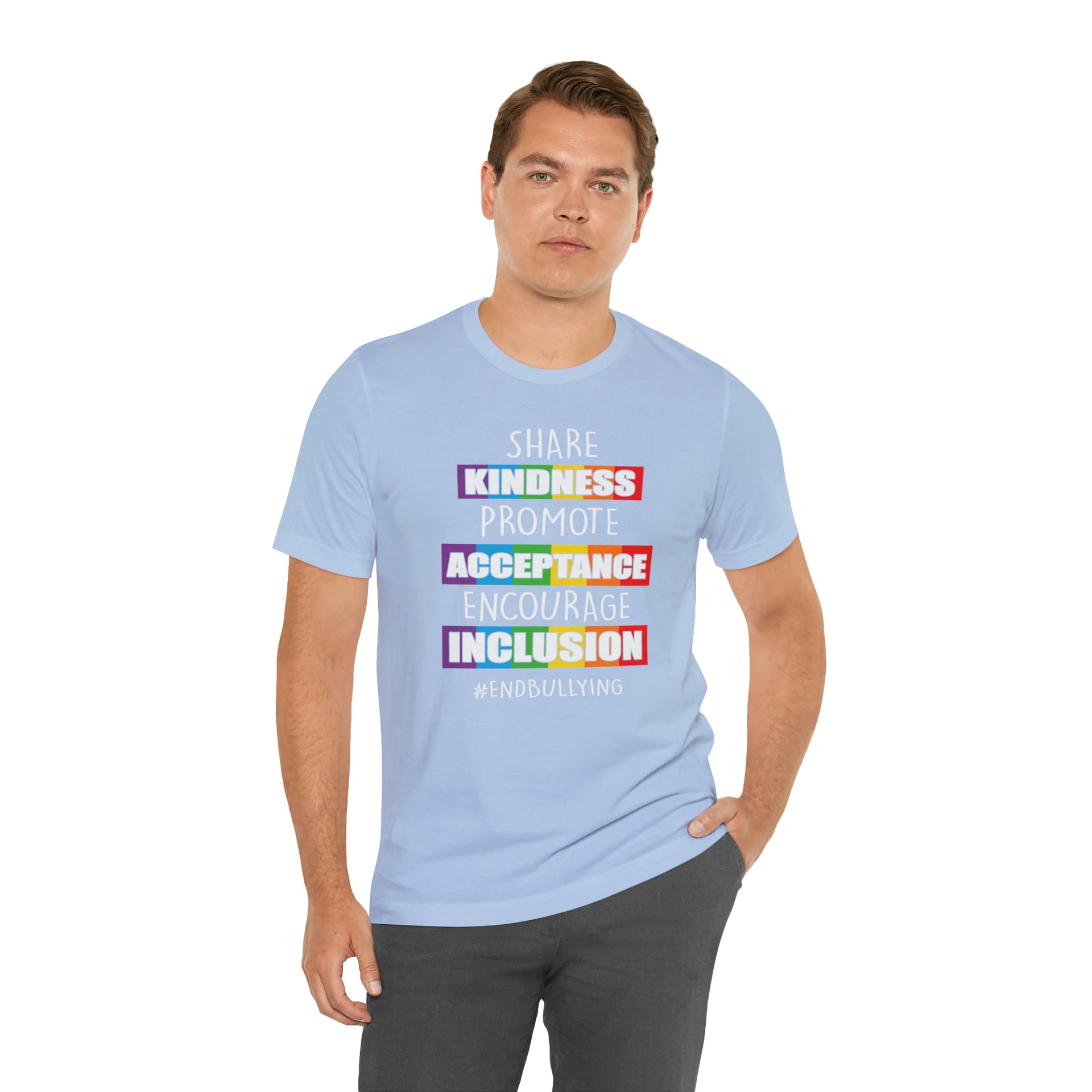 Pride Tee Baby Blue S T-Shirt by Printify | Akron Pride Custom Tees