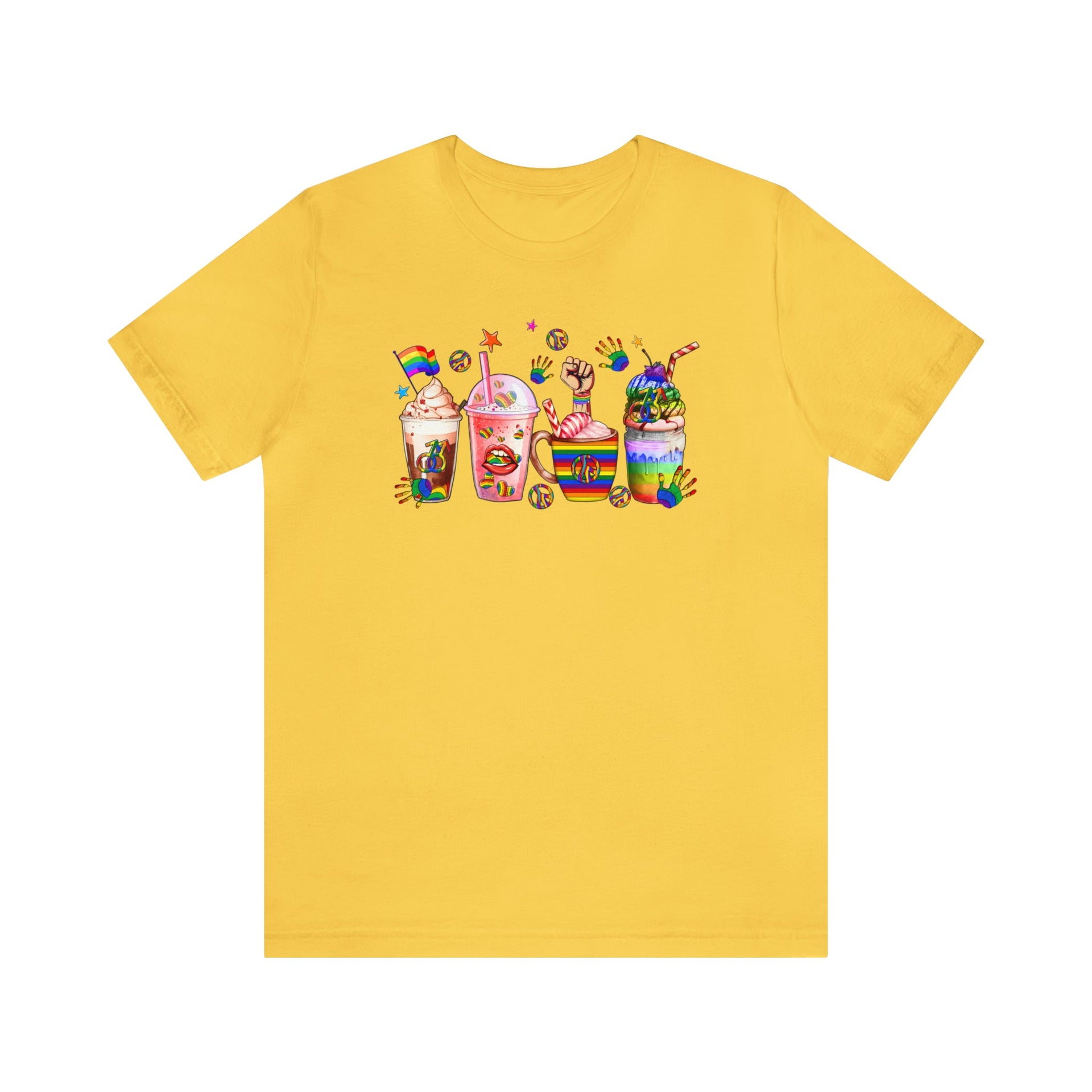 Pride Tee Yellow S T-Shirt by Printify | Akron Pride Custom Tees