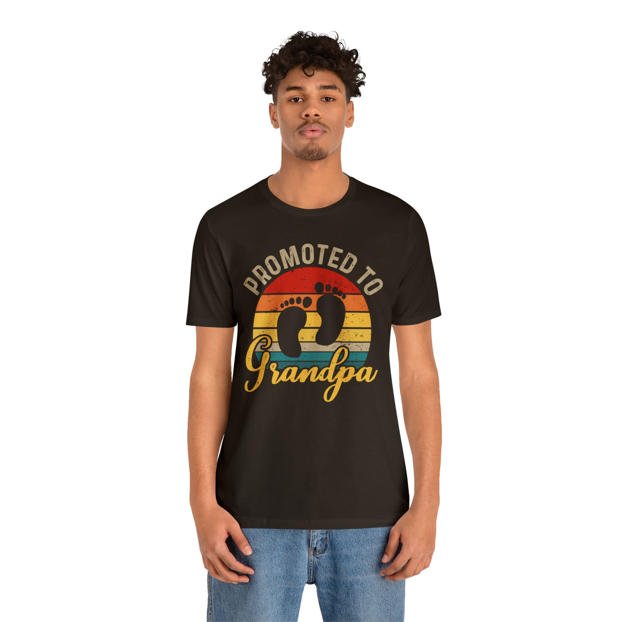 Promoted to Grandpa Tee T-Shirt by Printify | Akron Pride Custom Tees
