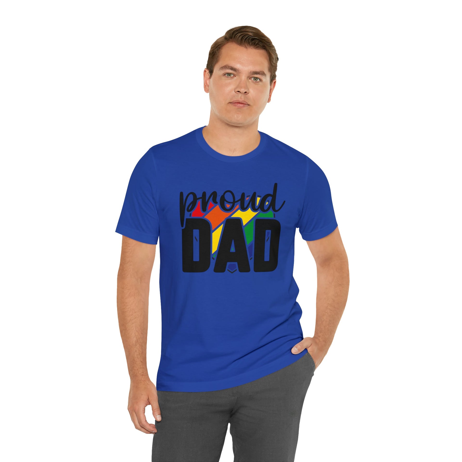 Proud Dad Pride Tee True Royal S T-Shirt by Printify | Akron Pride Custom Tees