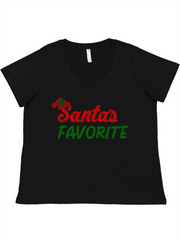 Santa's Favorite Ladies Tee Ladies Shirt by Akron Pride Custom Tees | Akron Pride Custom Tees